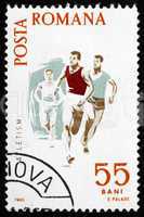 Postage stamp Romania 1965 Running, Spartacist Games