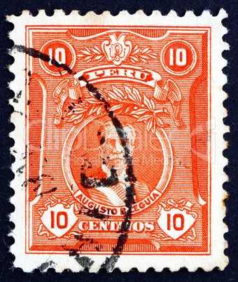 Postage stamp Peru 1924 Augusto Leguia, President