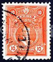 Postage stamp Peru 1924 Augusto Leguia, President