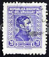 Postage stamp Uruguay 1944 Artigas, General and Patriot