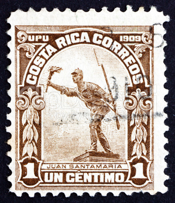 Postage stamp Costa Rica 1910 Juan Santamaria, National Hero