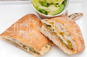 Italian ciabatta panini sandwich chicken