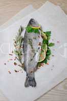 fresh trout with lemon and spices