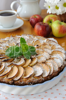 pie with apples and cinnamon