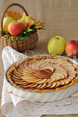 cake with apples