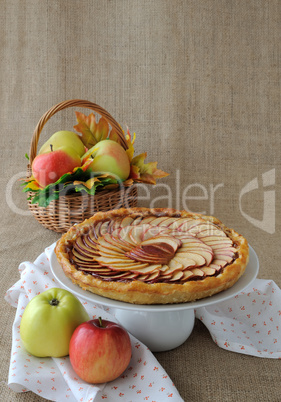 cake with apples