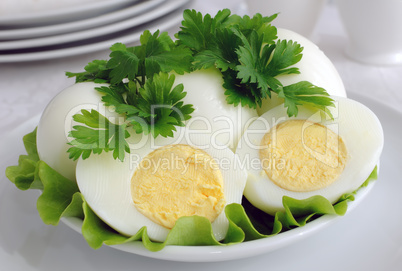 boiled eggs with herbs in the context of