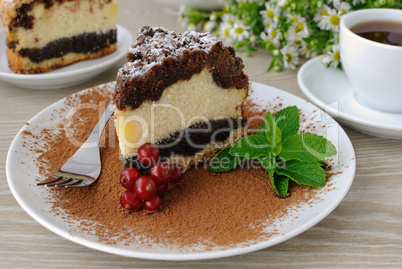 cheese cake with poppy filling