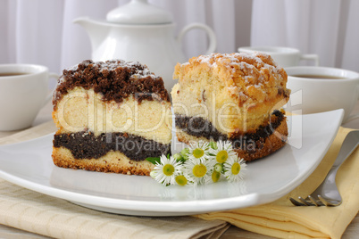 cheese cake with poppy filling