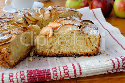 Pie with apples and cinnamon