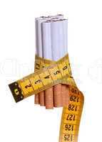 cigarettes with measure tape