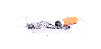 cigarette with ash