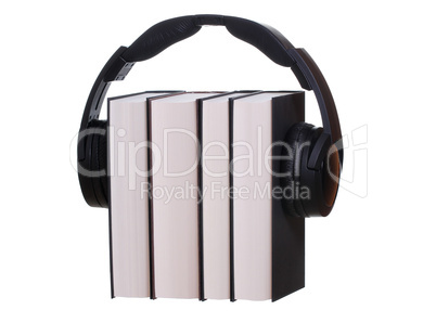headphones with books