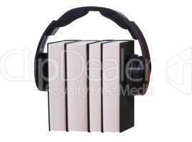 headphones with books