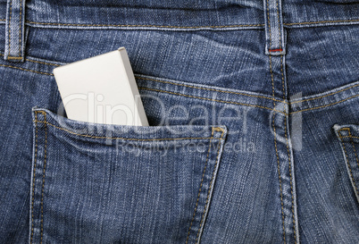 Box in the jeans pocket