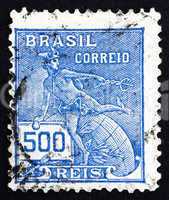 Postage stamp Brazil 1929 Mercury, Symbol of Trade