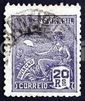 Postage stamp Brazil 1929 Allegory of Aviation