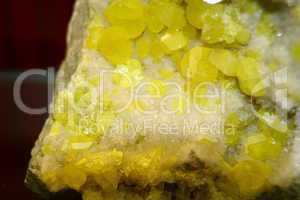 Schwefelkristalle, lat. sulfur