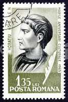 Postage stamp Romania 1965 Horace, Roman Poet
