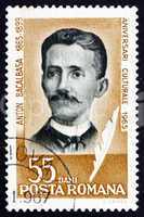 Postage stamp Romania 1965 Anton Bacalbasa, Writer