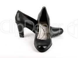 High Heel Black Leather Shoe