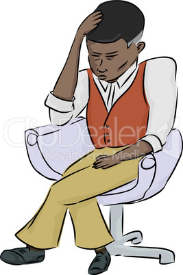 Exhausted Black Man