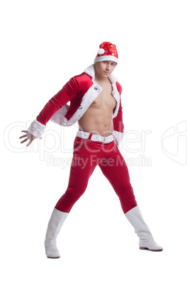 Young and sexy Santa Claus