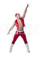 Dancer in red christmas costume
