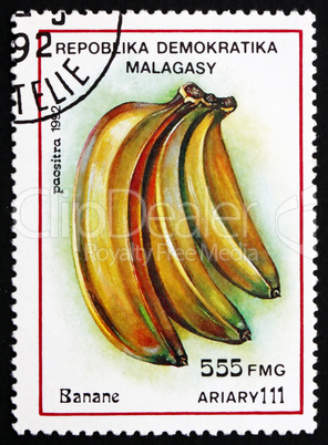 Postage stamp Malagasy 1992 Banana Fruit