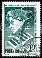Postage stamp Romania 1964 George Enescu, Composer