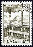 Postage stamp Romania 1963 Bacau, 19th Century, Peasant House