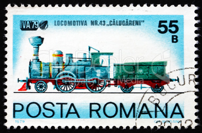 Postage stamp Romania 1979 Locomotive Nr.43 Calugareni