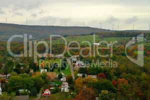 Fall color landscape in rural America