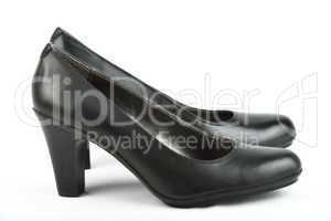High Heel Black LEather Shoe