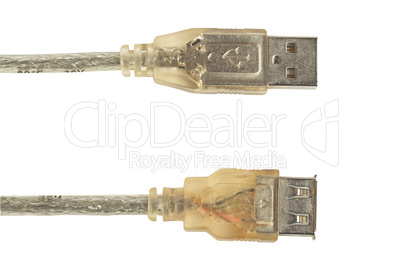 USB connector, transparent