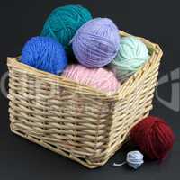 Basket full of yarn