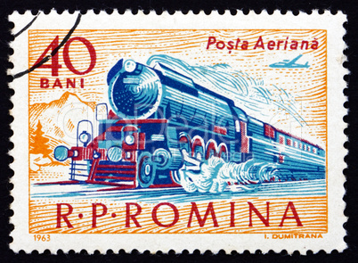 Postage stamp Romania 1963 Steam Locomotive