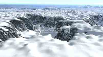 Icy terrain fly-through (loop)