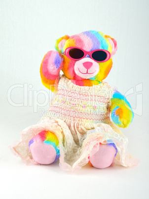 Colourful Teddy Bear with Sun Glasses