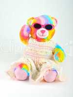 Colourful Teddy Bear with Sun Glasses