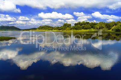 Clouds and water.