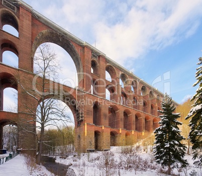 Göltzschtalbrücke winter - Goltzsch valley bridge in winter 01