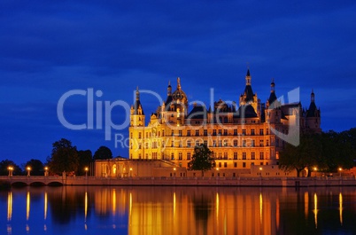 Schwerin SchlossNacht - Schwerin palace night 02