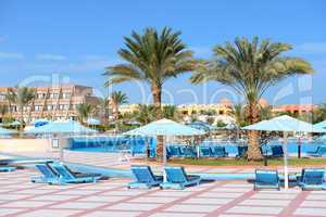 The swimming pool at luxury hotel, Hurghada, Egypt