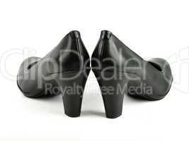 High Heel Black Leather Shoe