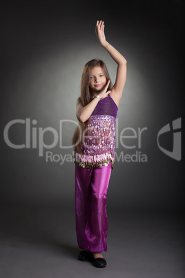Little girl performing arabic dance
