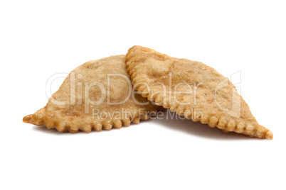 Tasty pasties. Isolated on white