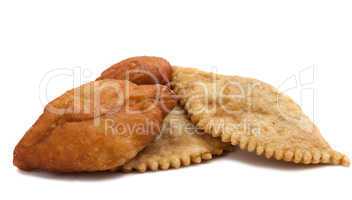 Pasties and pies. Isolated on white