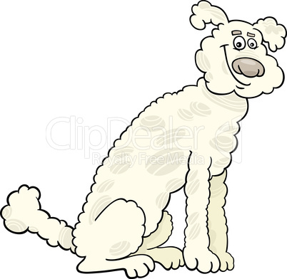 poodle dog cartoon illustration