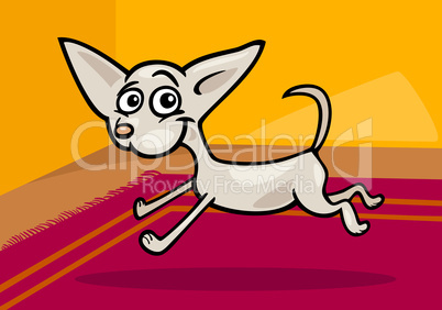 running chihuahua cartoon illustration